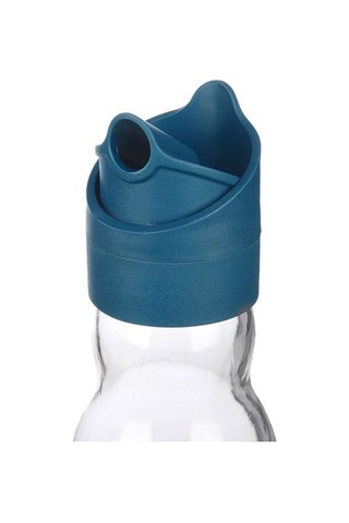 Water Fresh 700 Ml Çevrilebilir Kapaklı Cam Sürahi Başucu Ve Çalışma Masası Sürahisi Lacivert - 927537818