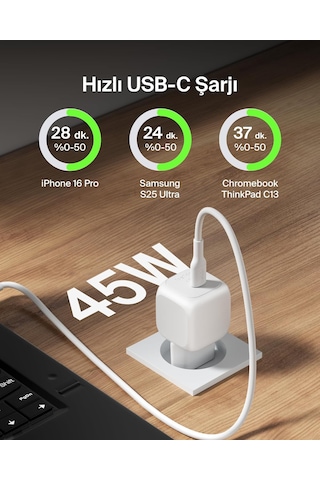 Belkin Kompakt 45 W Usb-c Güç İletimli Hızlı Şarj Aleti