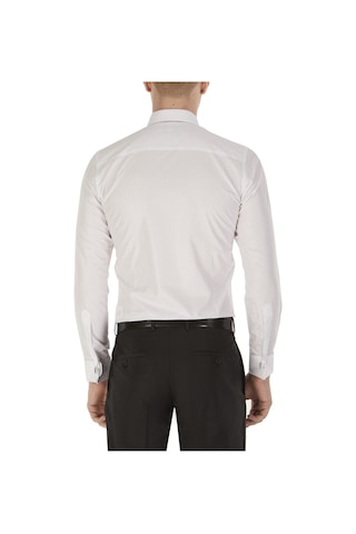 Efor Slim Fit Pamuk Saten Duble Manşetli Klasik Beyaz Gömlek Gk 235 Beyaz