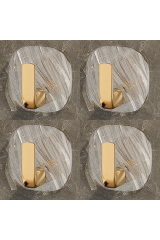 Reedark "dayanıklı Yapışkan Duvar Kancaları - 4 Adet, Şapka, Anahtar, Havlu Asmak İçin" Şeffaf