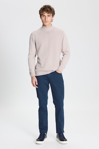 AC&Co / Altınyıldız Classics Erkek Bej Standart Fit Normal Kesim Yarım Balıkçı Yaka Hafif Salaş Pamuklu Triko 4A4921100008BEJL Bej