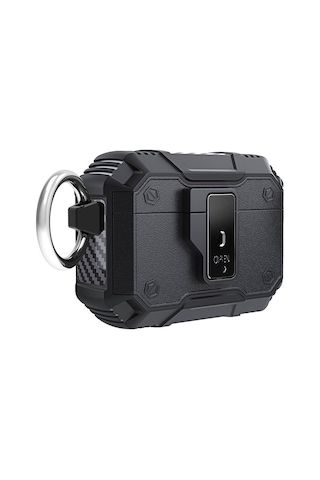 Ardemix Air-pods 3. Nesil Airbag 35 Darbelere Karşı Dayanıklı Düğmeli Kılıf-siyah Siyah