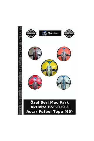 Özel Seri Maç Park Aktivite Bsf-019 3 Astar Futbol Topu 60 Çok Renkli