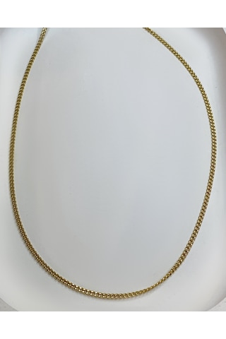 Erkek 2 Mm Çelik Zincir Kolye Gold