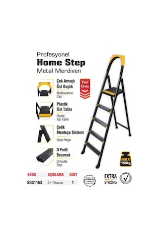 3+1 Basamaklı Metal Merdiven Homestep