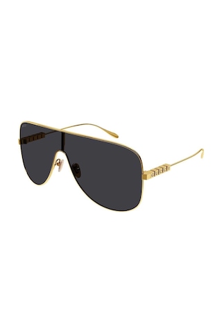 Gucci Gg 1436s 001 99 Unisex Blok Cam Gold Metal Güneş Gözlüğü Altın