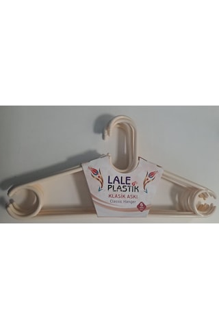 Lale Plastik Elbise Askısı Klasik 6 Lı Karışık Renkli Diğer