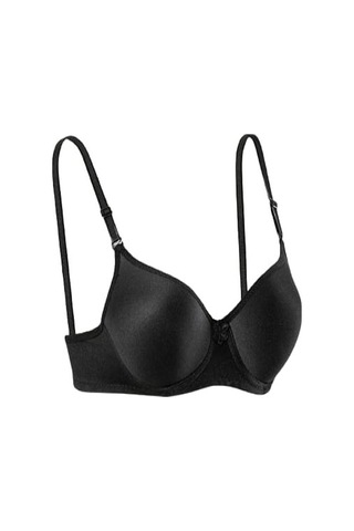 Ebru Kadın Slikonlu Dolu Düz Sütyen E-1151 - Siyah - 85 Siyah
