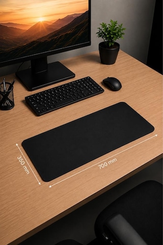 Gaming Oyuncu Klavye Fare Altlığı Kaymaz Taban Mouse Pad Bk 350 700mm Siyah