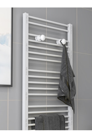 Banyo Askısı, Bornoz Askısı , Kolay Kurulum , Havlu Kıyafet Askıs Beyaz