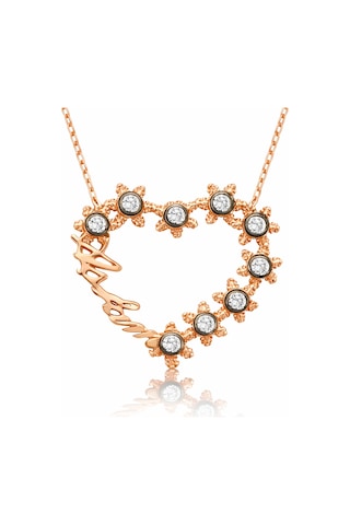 Gümüş Aşkım Yazılı Kalpli Bayan Kolye 01 - Gold 87401669