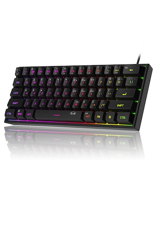 Magegee Ts91 61 Tuş Rgb Kablolu Siyah Membran Türkçe Q Gaming Klavye