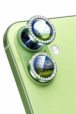Apple iPhone 17 Uyumlu Taşlı Kamera Lens Koruyucu Ada Çayı