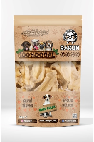 Rakun Kurutulmuş Kuzu Kulak 150 G