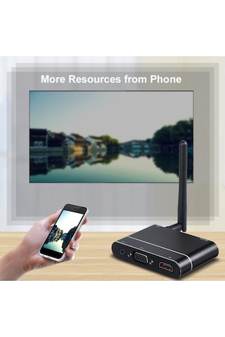 Vkemall Mirascreen X6w Kablosuz Ekran Paylaşımı Cihazı - 1080p Hd Miracast/airplay/dlna Tv Projeksiyon Aleti