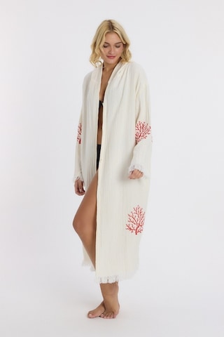 Mulberry Muslin Peştemal Bornoz Banyo Ve Plaj Elbisesi Kırmızı