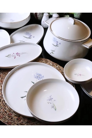 Roy King Dsn041 Flora 60 Parça Porselen Yemek Takımı