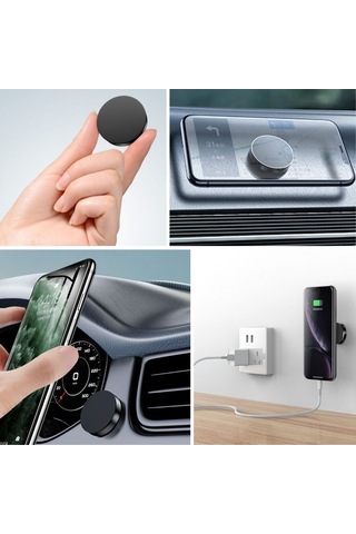 Zmc Bilişim Tüm Modellerle Uyumlu Manyetik Araç İçi Telefon Tutucu Çok Amaçlı Güçlü Mıknatıs Tutucu