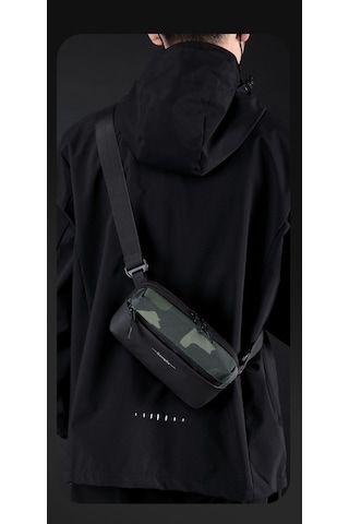 Erkekler İçin Şık Ve Pratik Çapraz Omuz Çantası - Küçük Kare Tasarım İle Modaya Uygun Günlük Erkek Çantası Yeşil