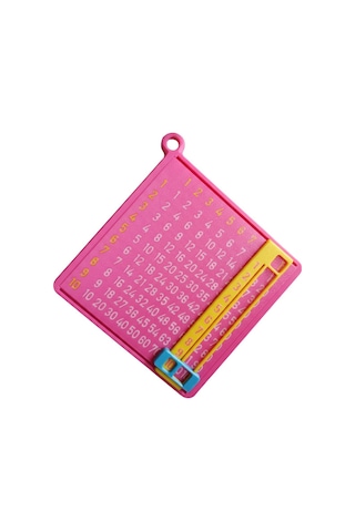 Mini Matematik Panosu Anahtarlık Eğitici Tasarım Pembe