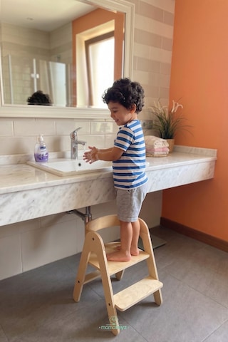Mamatoyz Ministep Chair Ve Tower - Sandalye Ve Basamak Natural Ahşap