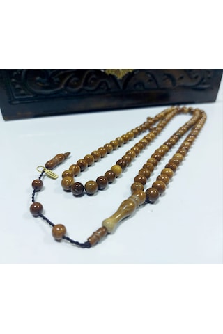 99 Luk Namaz Tesbih Doğal Kuka Tesbih... Ölçü: 7 X 7 Kahverengi