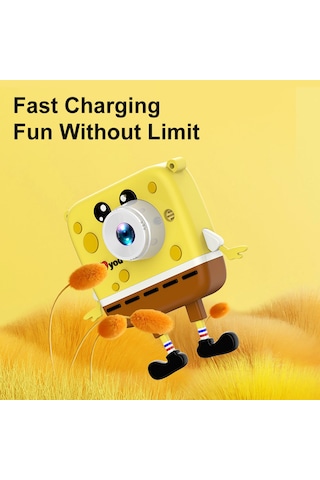 Monyee D10 Çocuklar İçin 20mp Hd Ön Ve Arka Kameralı Oyunlu Fotoğraf Makinesi