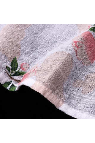 Dolıty Yumuşak Muslin Bebek Kundaklama Battaniye Yenidoğan Gül Gül Çok Renkli