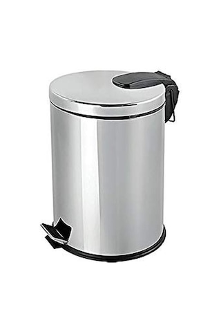 Krom Paslanmaz Pedallı Çöp Kovası 5 Litre