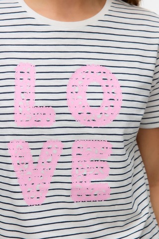Vero Moda Kadın Vmsımone Kısa Kollu Pamuk T-shirt 10328170 Ekru Ekru
