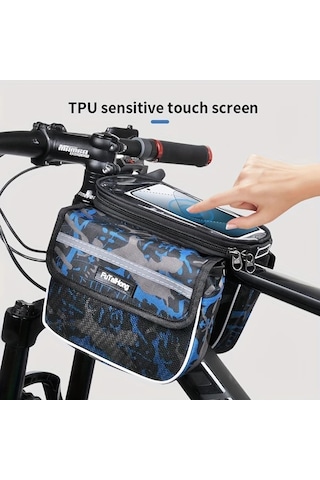 Willowhaven Kamufle Yeşil Bisiklet Sırt Çantası Sürüş Çantası Üst Boru Torbası Haki