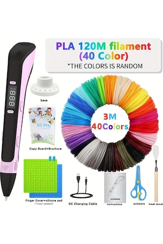 Techbloom 3d Yazıcı Çizim Kalemi Seti Dıy Çizim Ve Baskı Aracı 11811 İnç 40 Renk Pla Filament