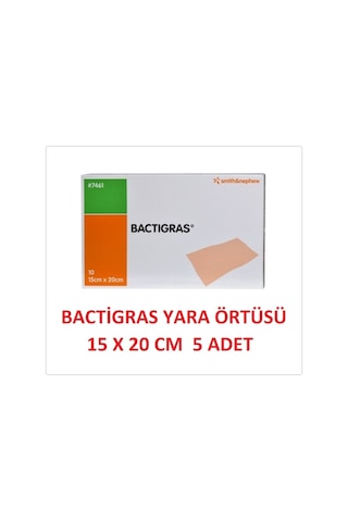 Smith&Nephew Bactigras Parafinli Tül Sargı Yara Bakım Örtüsü 15 x 20 CM 5 Adet