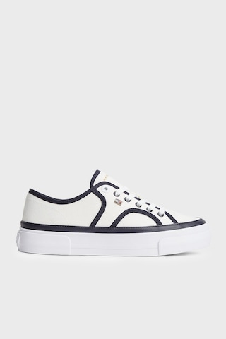 Tommy Hilfiger Platform Kanvas Sneaker Ayakkabı Kadın Ayakkabı Fw0fw09394 0g7 Ekru