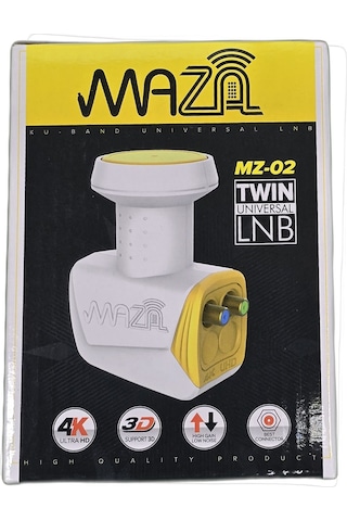 Çiftli Lnb - 4k Ultra Hd Uyumlu Twin Universal Lnb - Konnektör Koruyucu Kapaklı