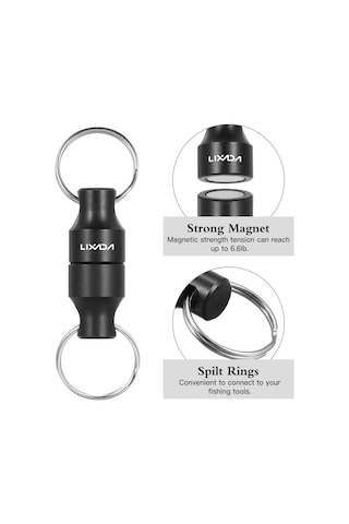 Jeemson Balıkçı Mıknatıs Tutucu 2 Adet - 3kg Çekiş Gücü, Alüminyum Alçı, Vesta/dop Çanta Bağlantısı, Olta Aletleri İçin