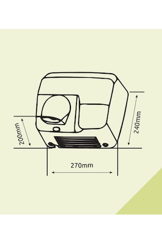 Omnipazar Xinda Gsq250 Fotoselli El Kurutma Makinası 2500 W Paslanmaz Çelik