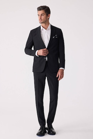 Erkek Siyah Slim Fit Torba Cep Çizgili Jogger Pantolonlu Sivri Ya