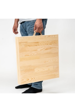 Katlanır Kamp, Piknik Ve Bahçe Masası 50x100 Cm - Ham Naturel Renk Çok Renkli