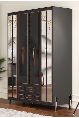 Tocco-platin 4 Kapaklı Country Gardırop