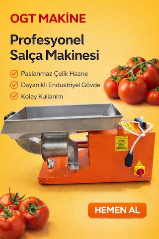 Salça Çekme Sıkma Makinesi