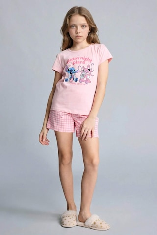 Defacto Dısney Lılo & Stıtch Regular Fıt 2li Pijama Takımı Kız Çocuk H2768a826sppn105 Pembe-pn105