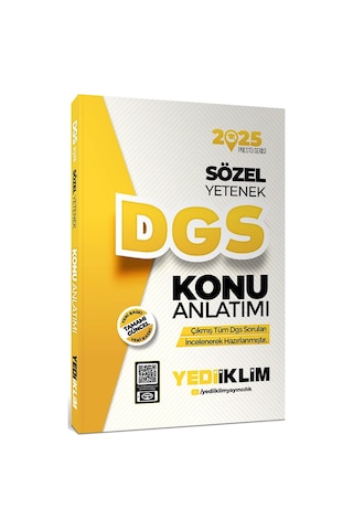 Yediiklim Yayınları 2025 Dgs Sözel Yetenek Konu Anlatımı