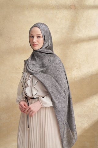 Armanda Jose Jakar Ethnic Desen Şal- 3303 Füme