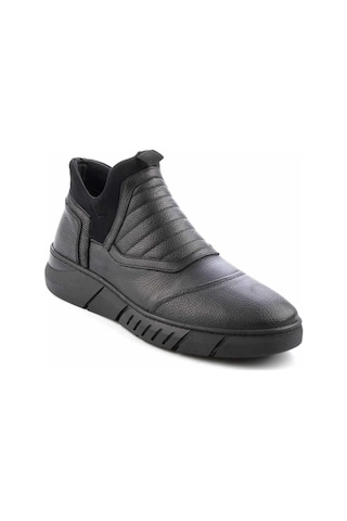 Siyah Hakiki Deri Erkek Bot & Bootie E02733083103 Siyah