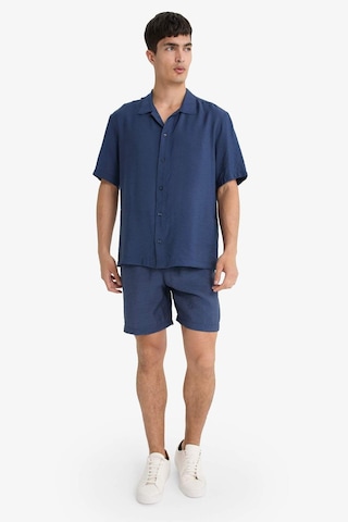Defacto Relax Fit Polo Yaka Aerobin Kısa Kollu Gömlek E1736ax25smnv135 Lacivert