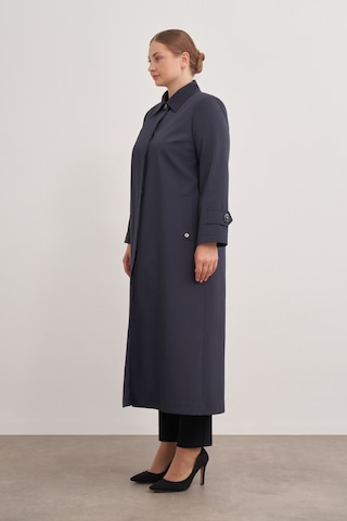 Aker 24aw07647112 Büyük Beden Trençkot 24aw07647112 014 Lacivert Lacivert