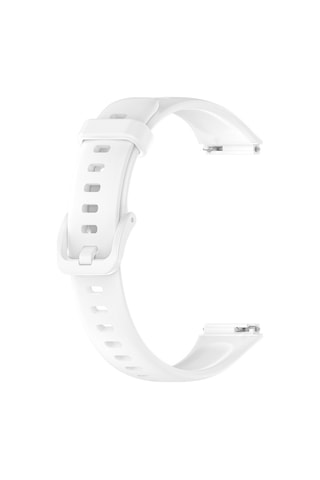 Huawei Band 7 Uyumlu Silikon Kordon Kayış Beyaz