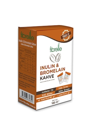 Fibrelle İnülin-bromelain Kahve 60 Adet 3gr Saşe 180g Diğer
