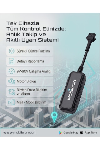 Mk190-1 2026 Nesil Araç Takip Cihazı - 12 Ay Hat+server Dahil - Uzaktan Motor Blokajlı Tak Çalıştır